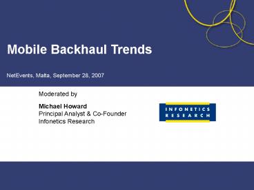 Mobile Backhaul Trends