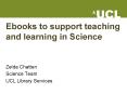 Ebooks to support teaching and learning in Science PowerPoint PPT Presentation