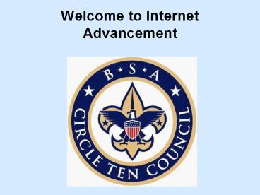 Welcome to Internet Advancement