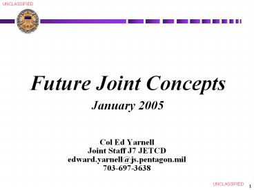 Future Joint Concepts January 2005