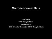 Microeconomic Data