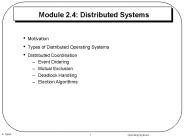 Module 2.4: Distributed Systems