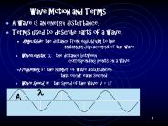 Wave Motion and Terms