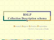 RSLP Collection Description schema