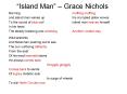 Island Man Grace Nichols PowerPoint PPT Presentation