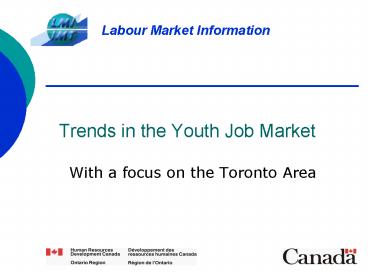 Trends in the Youth Job Market