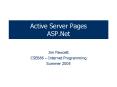 Active Server Pages ASP.Net PowerPoint PPT Presentation