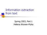 Information extraction   from text