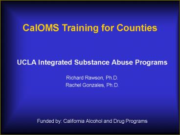 UCLA Integrated Substance Abuse Programs