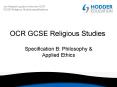 OCR GCSE Religious Studies PowerPoint PPT Presentation