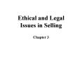 Ethical and Legal Issues in Selling PowerPoint PPT Presentation
