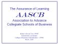 The Assurance of Learning AASCB Association to Advance Collegiate Schools of Business PowerPoint PPT Presentation