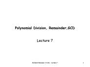 Polynomial Division, Remainder,GCD