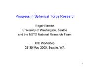 Progress in Spherical Torus Research