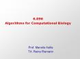 6.096 Algorithms for Computational Biology PowerPoint PPT Presentation