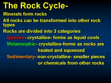 PowerPoint Presentation Igneous Rocks