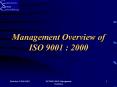 ISO 9000:2000 Management Overview PowerPoint PPT Presentation