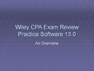 Wiley CPA Exam Review Practice Software 13.0