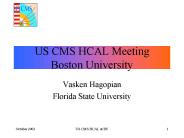 US CMS HCAL Meeting Boston University