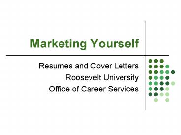 Marketing Yourself