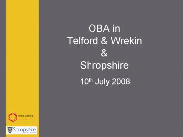 OBA in Telford