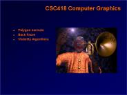 CSC418 Computer Graphics