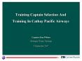 Training Captain Selection And Training In Cathay Pacific Airways PowerPoint PPT Presentation