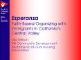 Esperanza Faith-Based Organizing with Immigrants in California PowerPoint PPT Presentation