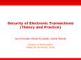 Security of Electronic Transactions Theory and Practice PowerPoint PPT Presentation
