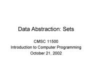 Data Abstraction: Sets