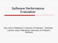 Software Performance Evaluation PowerPoint PPT Presentation