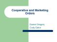 Cooperative and Marketing Orders PowerPoint PPT Presentation