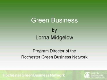 Green Business