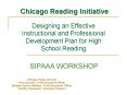 Designing an Effective Instructional and Professional Development Plan for High School Reading PowerPoint PPT Presentation