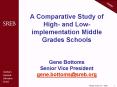 A Comparative Study of High and Lowimplementation Middle Grades Schools Gene Bottoms Senior Vice Pre PowerPoint PPT Presentation