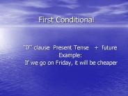 First Conditional