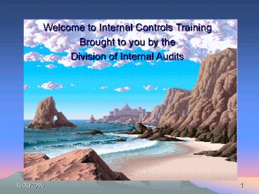 Developing and Documenting Your Internal Control System