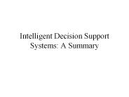 Intelligent Decision Support Systems: A Summary
