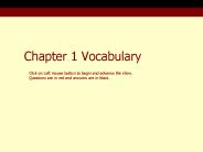 Chapter 1 Vocabulary