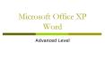 Microsoft Office XP Word PowerPoint PPT Presentation