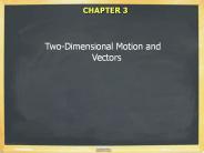 Two-Dimensional Motion and Vectors