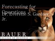 Forecasting for Operations
