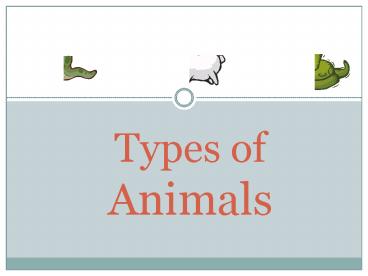 Types of Animals