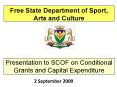Presentation to SCOF on Conditional Grants and Capital Expenditure PowerPoint PPT Presentation