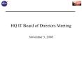 HQ IT Board of Directors Meeting PowerPoint PPT Presentation