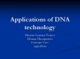 Applications of DNA technology PowerPoint PPT Presentation