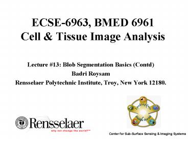 ECSE6963, BMED 6961 Cell