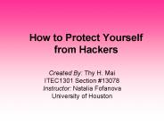 How to Protect Yourself from Hackers