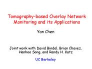 Tomography-based Overlay Network Monitoring and its Applications