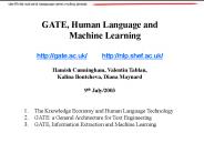 GATE, Human Language and Machine Learning